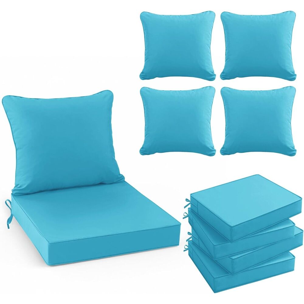 Summsun Outdoor Deep Seat Cushion and Backrest Set - Model SSA-2222-Teal-4P